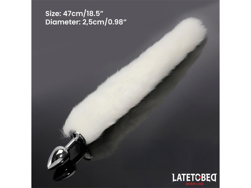 Plug Anal con Cola Blanco 40 cm