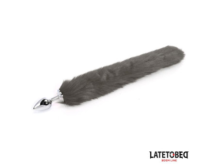Plug Anal con Cola Gris 40 cm Plug Anal con Cola Gris 40 cm
