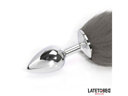 Plug Anal con Cola Gris 40 cm Plug Anal con Cola Gris 40 cm