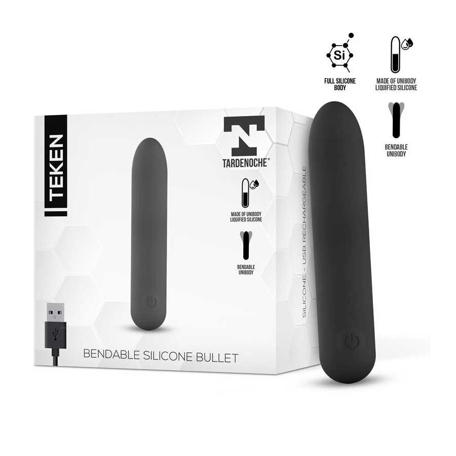 Teken Bala Vibradora Flexible Silicona Liquida Unibody USB Magnetico