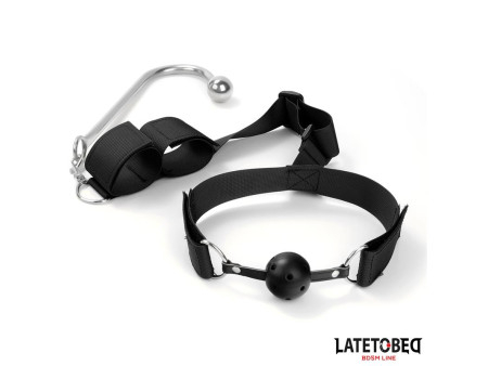 Ataduras con Mordaza Esposas y Gancho Anal Ataduras con Mordaza Esposas y Gancho Anal