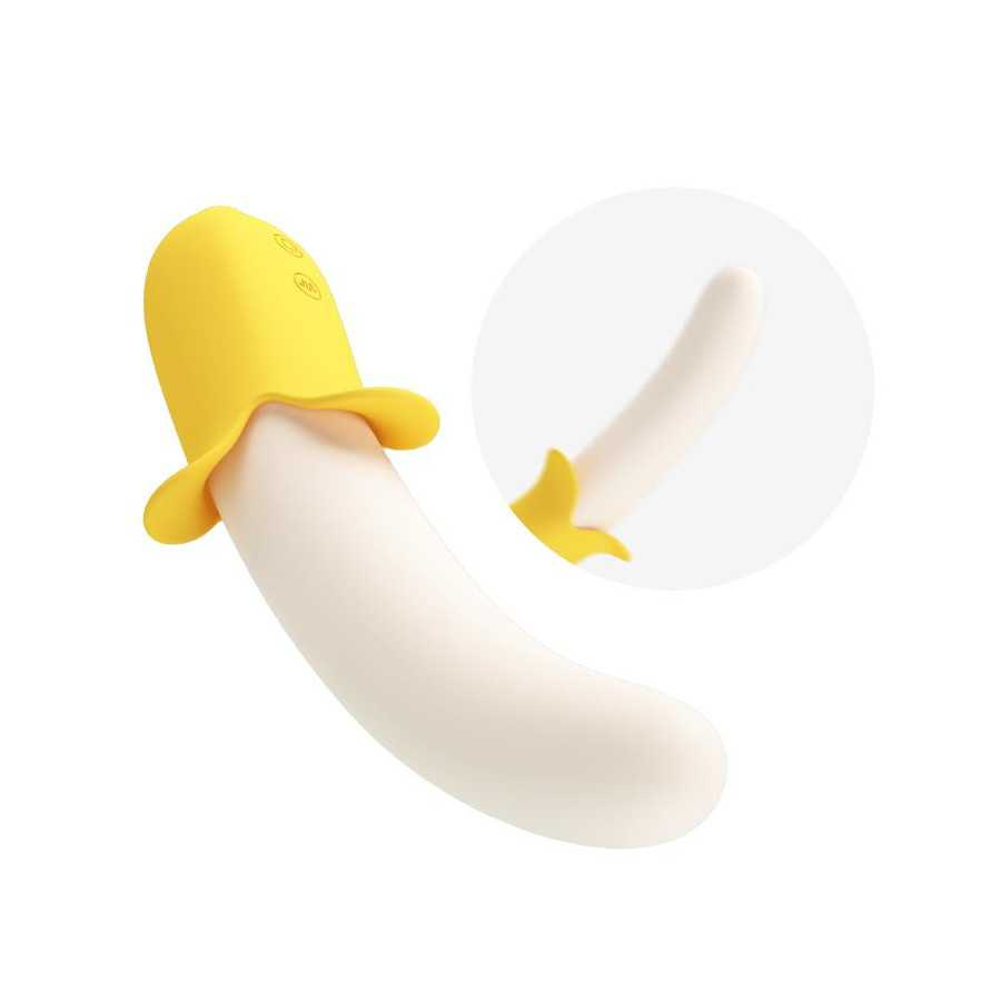 Banana Geek Vibrador con Thrusting USB