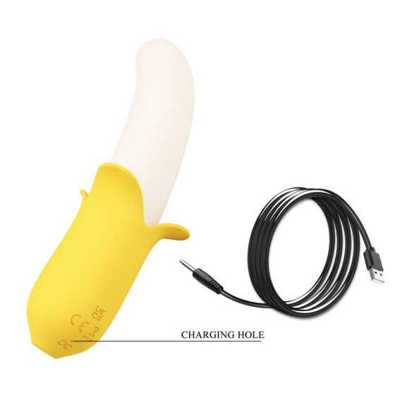 Banana Geek Vibrador con Thrusting USB