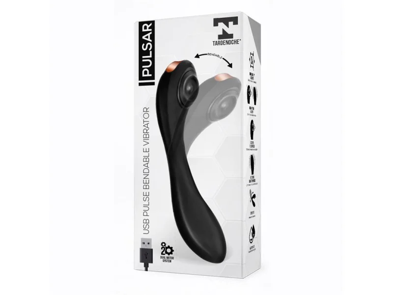 Pulsar Vibrador con Pulsacion y Esqueleto Articulado Silicona USB