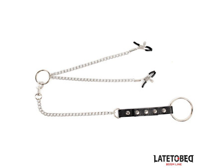 Pinzas para Pezones con Anillo para el Pene