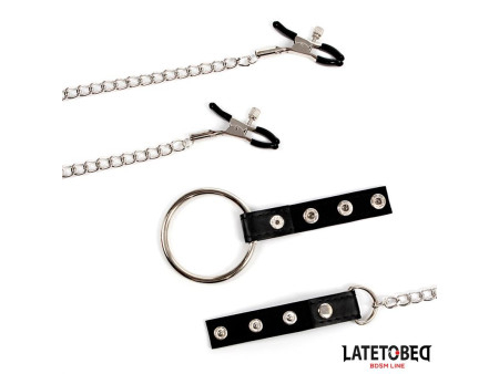 Pinzas para Pezones con Anillo para el Pene