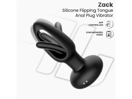 Zack Plug Anal con Flipping Tongue y Vibracion con App Zack Plug Anal con Flipping Tongue y Vibracion con App