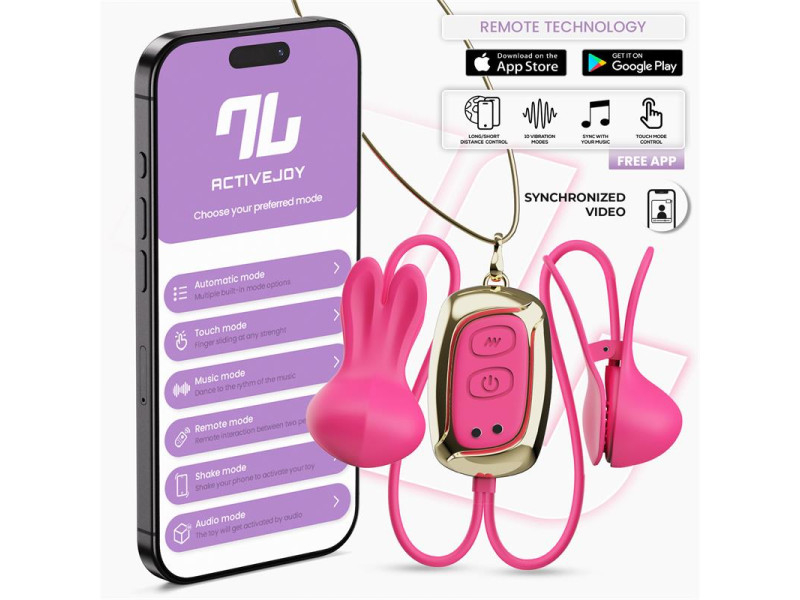 Tickly Pinzas para Pezones con Vibracion Control y Collar con APP Tickly Pinzas para Pezones con Vibracion Control y Collar con APP