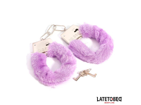 Esposas de Metal Furry de Pelo Purpura