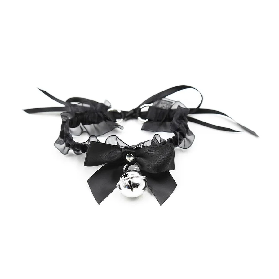 Collar con Lazo Cascabel y Encaje Collar con Lazo Cascabel y Encaje