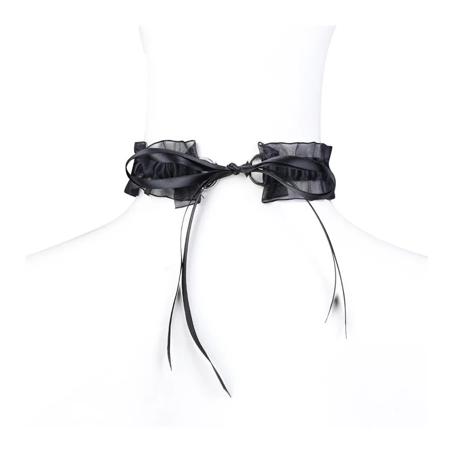 Collar con Lazo Cascabel y Encaje