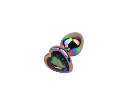 Plug Anal de Metal Tipo Rainbow con Joya de Corazon 27