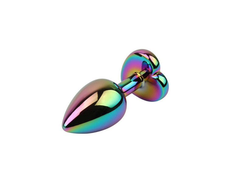 Plug Anal de Metal Tipo Rainbow con Joya de Corazon 27
