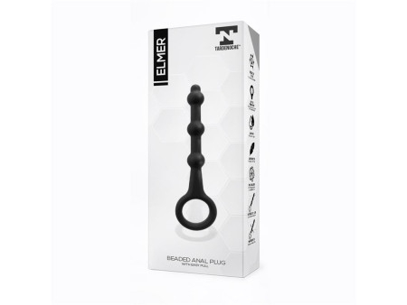 Elmer Plug Anal con Aro de Facil Extraccion Silicona Negro