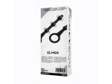 Elmer Plug Anal con Aro de Facil Extraccion Silicona Negro