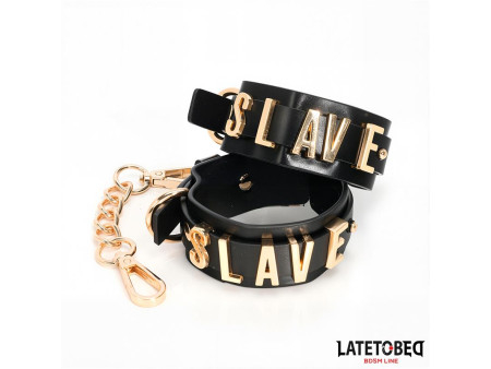 Esposas para Tobillos SLAVE con Cadena Dorada