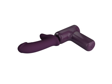 Dj Scholar Pistola de Masaje con Dildo Funcion Empuje Purpura