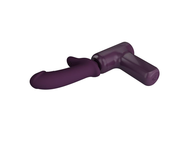 Dj Scholar Pistola de Masaje con Dildo Funcion Empuje Purpura