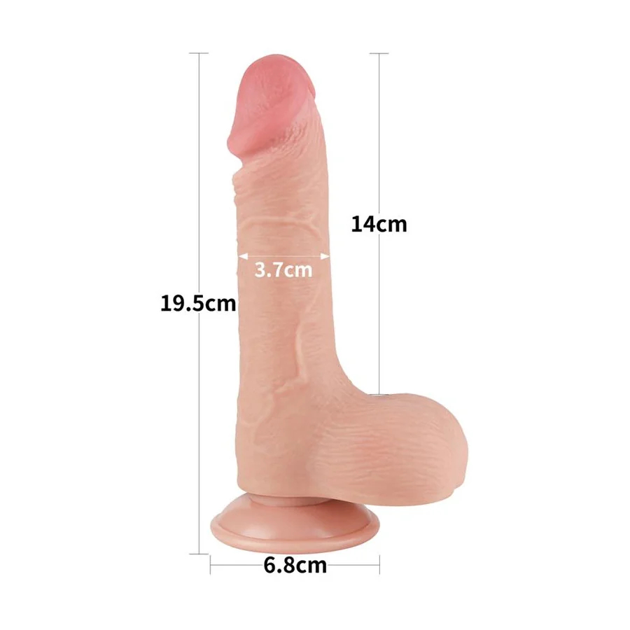 Dildo Dual Layer Piel Deslizante 75