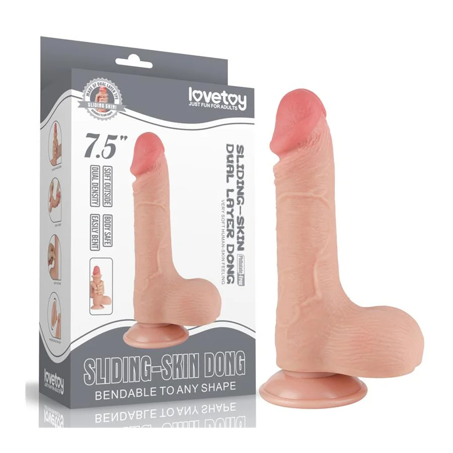 Dildo Dual Layer Piel Deslizante 75