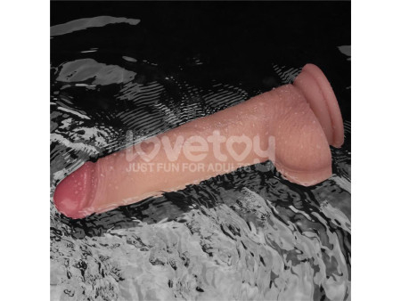 Dildo con Vibracion Piel Deslizante Silicona Dual Layer 85