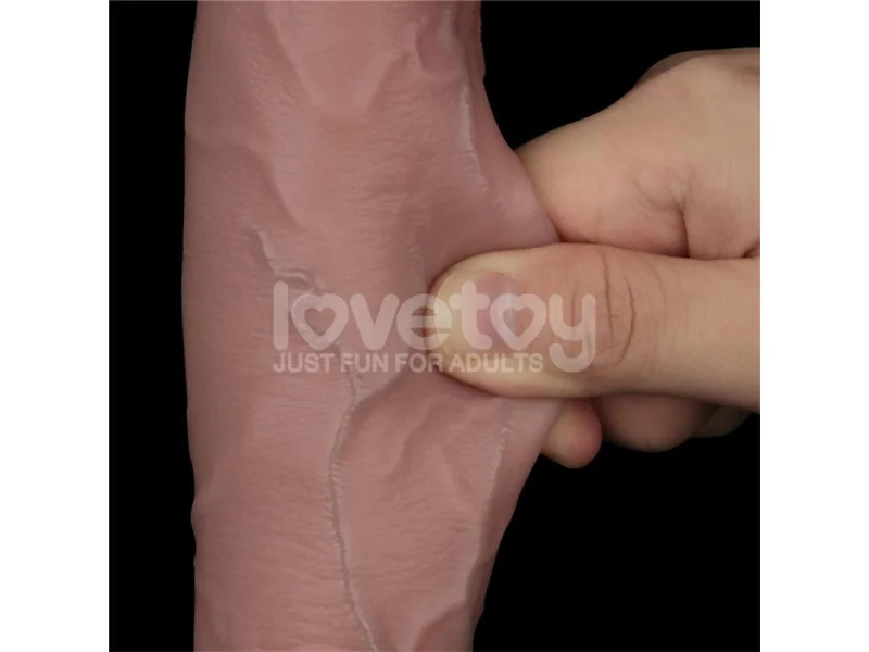 Dildo con Vibracion Piel Deslizante Silicona Dual Layer 10