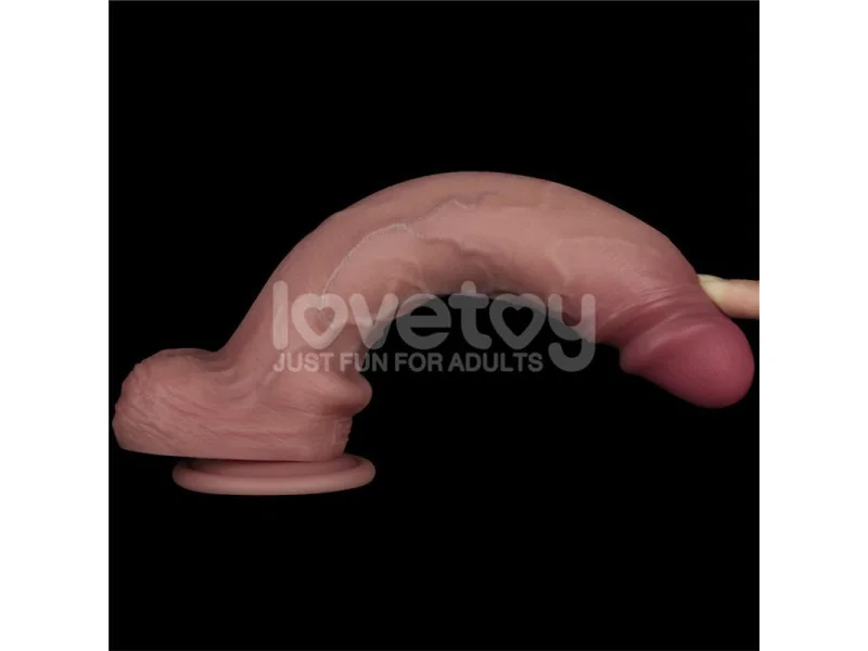 Dildo con Vibracion Piel Deslizante Silicona Dual Layer 10