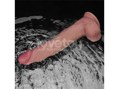 Dildo con Vibracion Piel Deslizante Silicona Dual Layer 10