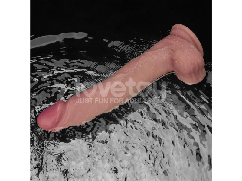 Dildo con Vibracion Piel Deslizante Silicona Dual Layer 10