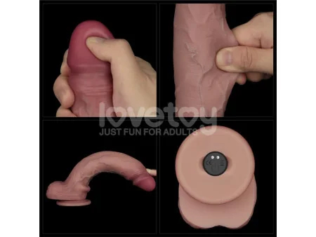 Dildo con Vibracion Piel Deslizante Silicona Dual Layer 10