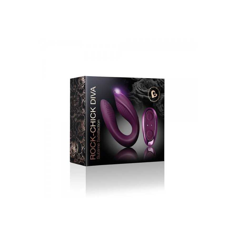 Vibrador para Parejas Rock Chick Diva Purpura