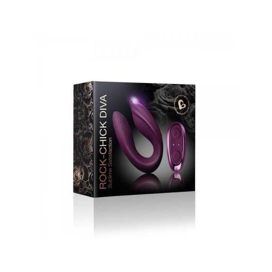 Vibrador para Parejas Rock Chick Diva Purpura