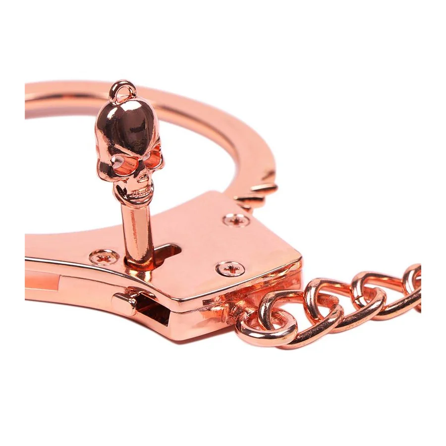 Esposas Oro Rosa con Llaves de Calavera