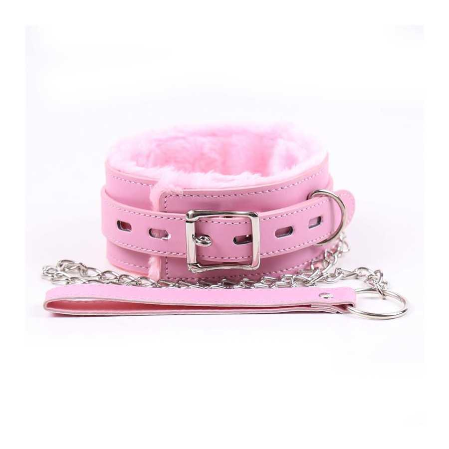 Collar con Correa Rosa Pastel