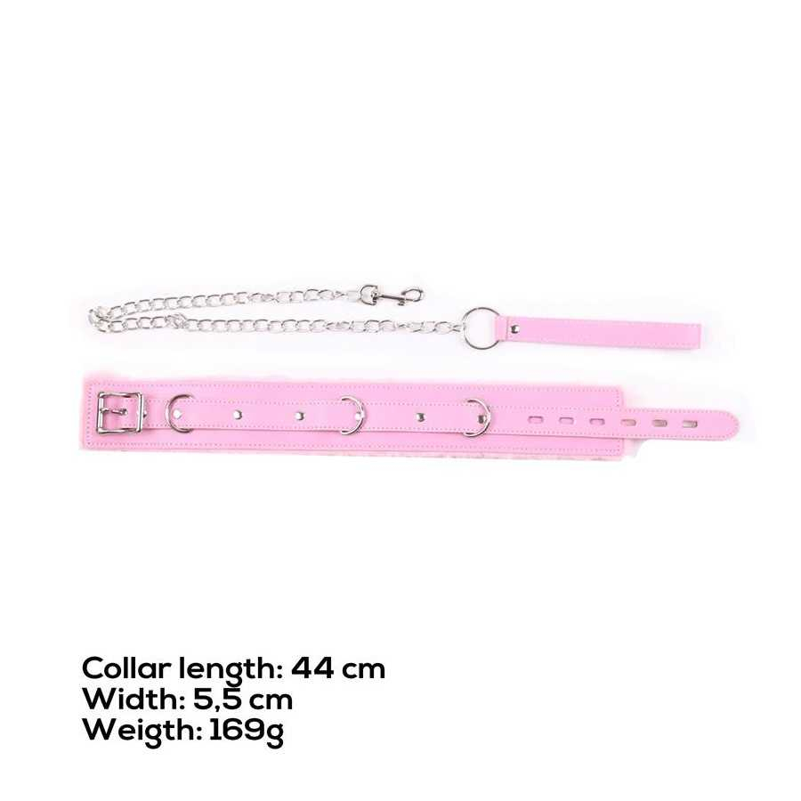 Collar con Correa Rosa Pastel