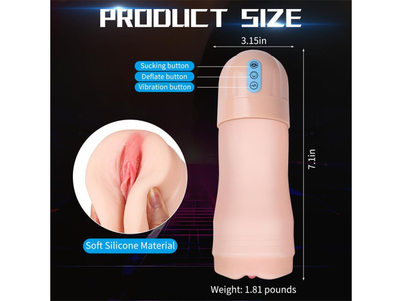 Masturbador con Vibracion y Efecto Succion Suctroker V10 X