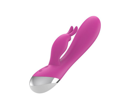 VIbrador Dual USB Silicona Rosa