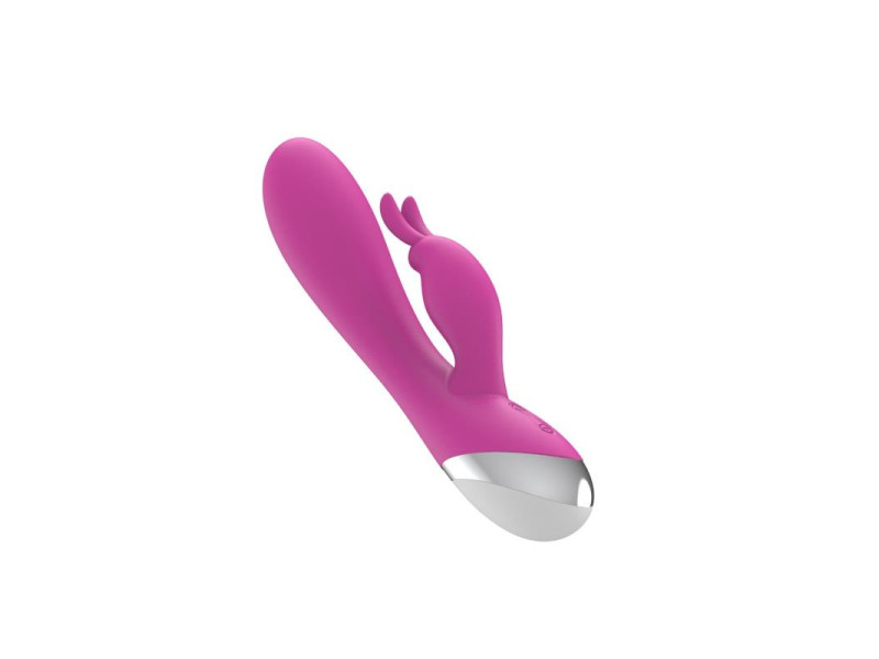 VIbrador Dual USB Silicona Rosa