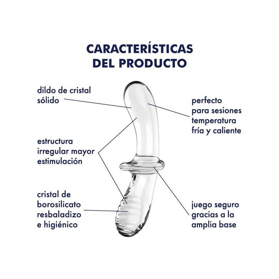 Estimulador de Cristal Double Crystal Hot and Cold Transparente