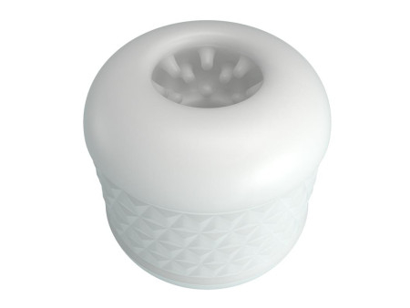 Crystle Masturbador Doble Entrada Blanco
