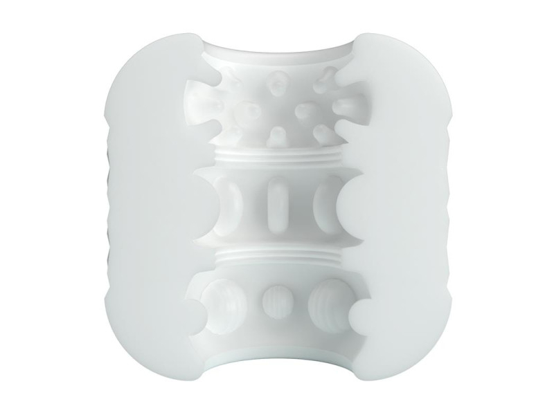 Crystle Masturbador Doble Entrada Blanco