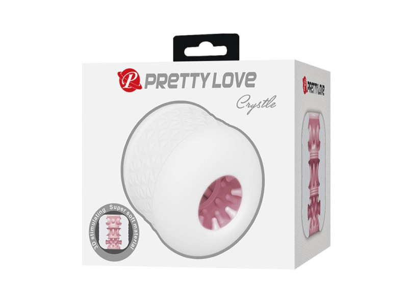 Crystle Masturbador Doble Entrada Blanco