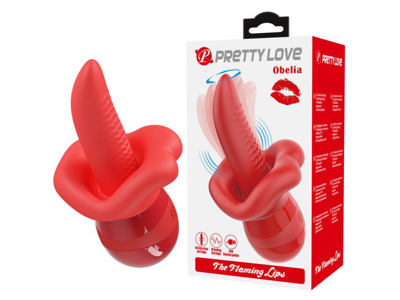 Obelia Estimulador con Vibracion y Movimiento Lengua