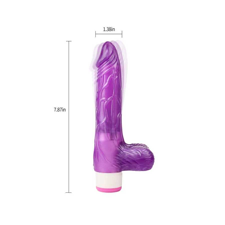 Vibrador Multi Velocidad Realista Purpura 20cm