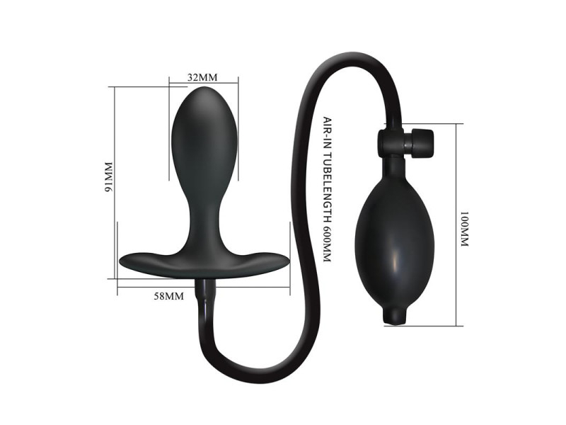 Plug Anal con Inflado y Bola Interna