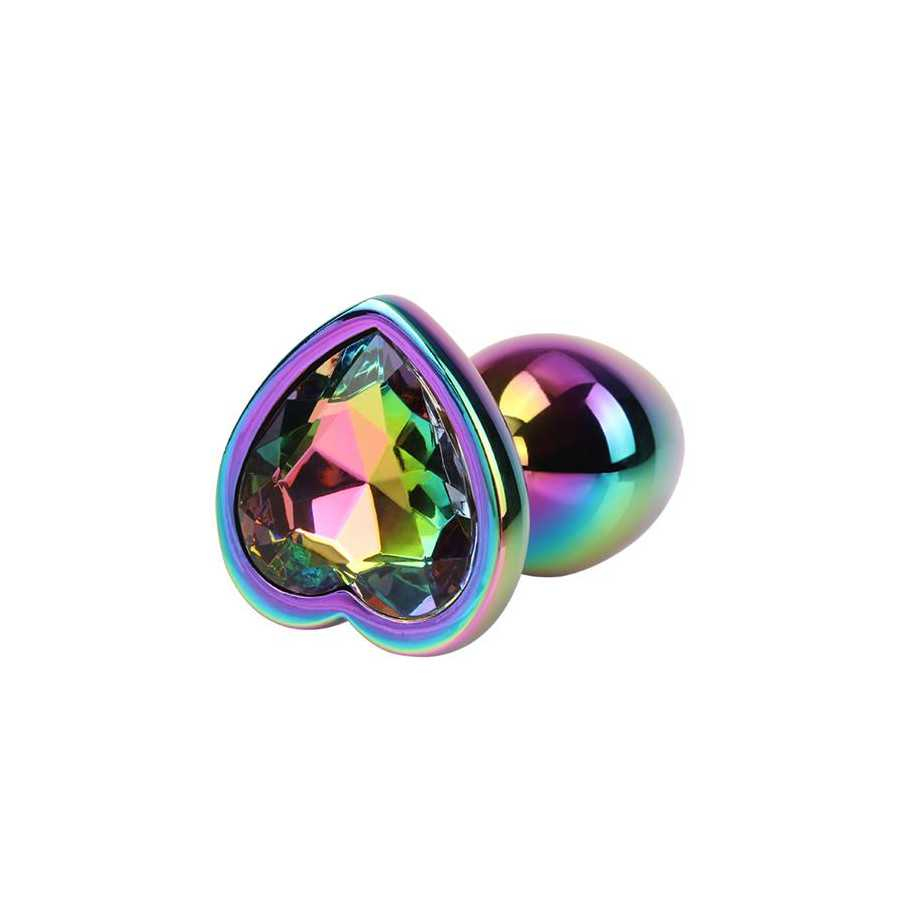 Plug Anal Rainbow Heart Gem Talla S