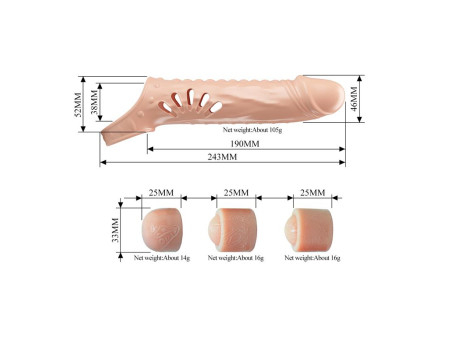 Funda para el Pene con Extensores