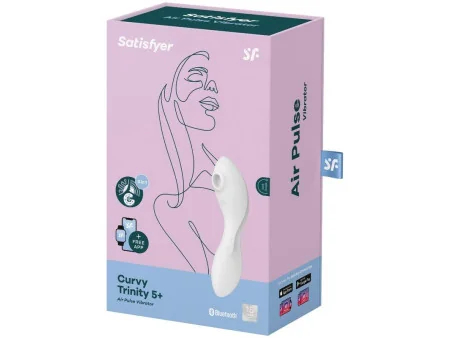 Curvy Trinity 5 con APP Satisfyer Connect Blanco Curvy Trinity 5 con APP Satisfyer Connect Blanco