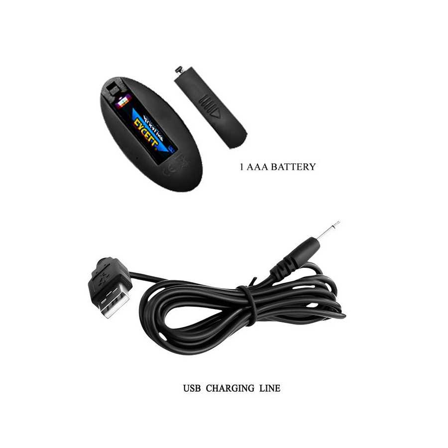 Plug Anal con Vibracion y Rotacion con Control Remoto USB