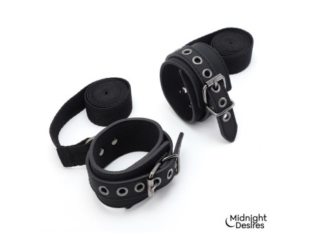 Set Bondage con Esposas Antifaz y Pluma Estimuladora